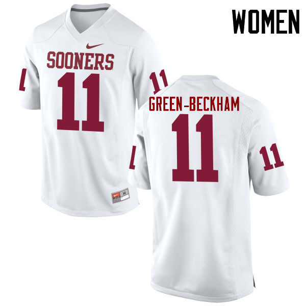 Women Oklahoma Sooners #11 Dorial Green-Beckham College Football Jerseys Game-White